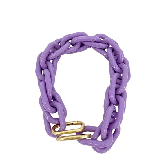 CLARE V. Shortie Strap in Lilac Resin - Picture 3 of 5